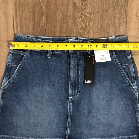 NWT! - LEE Heritage High-Rise Denim Mini Skirt w/Stretch - Picture 8 of 9
